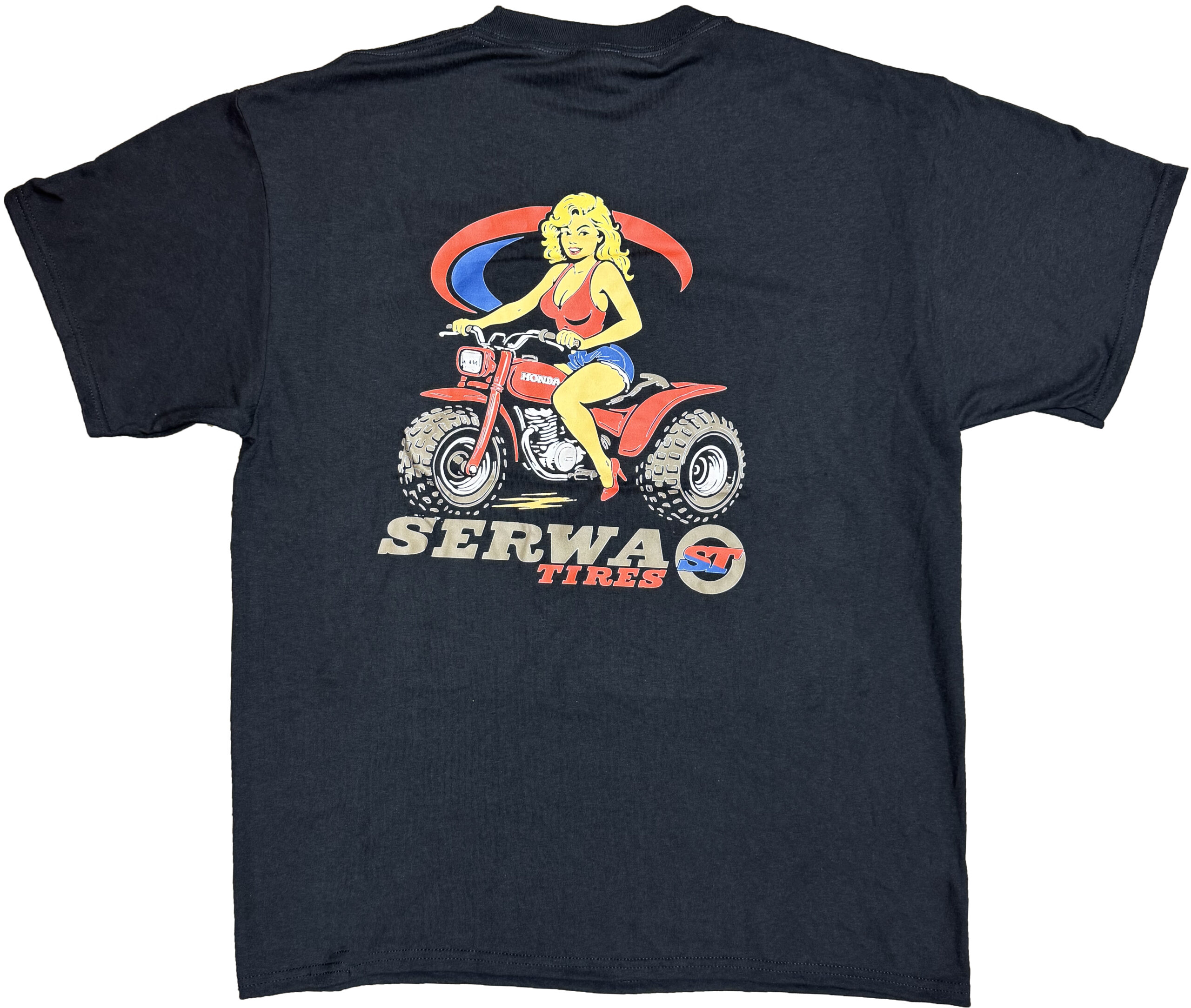 Serwa Tires Vintage Pin-Up Pocket Tee - Image 3